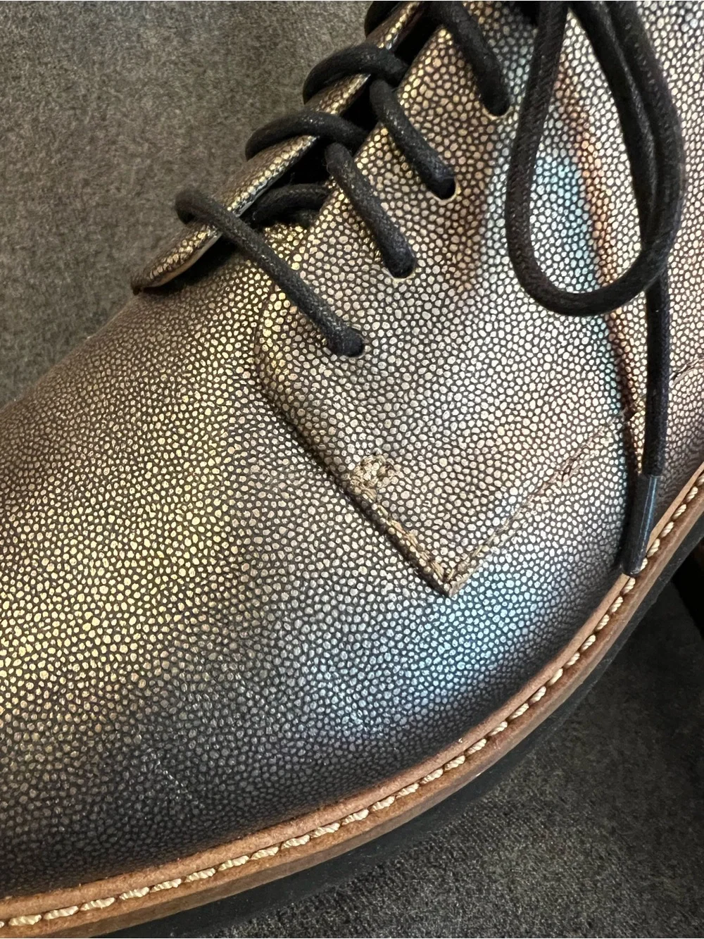 Clark’s Women’s Metallic Brown Lace-Up Dress Shoes - Size 9.5